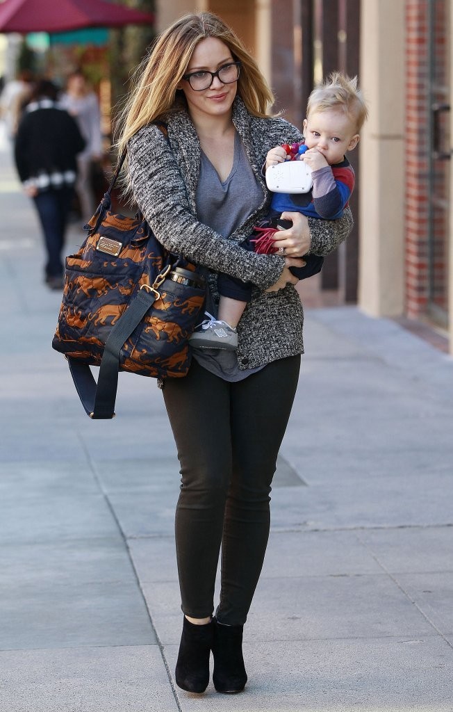 Hilary Duff with her son in Beverly Hills